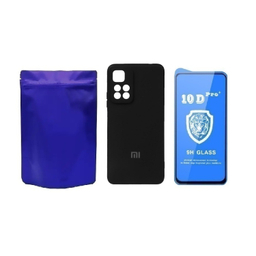 کاور گوشی موبایل مدل M-B Silicon مناسب شیائومی Poco M4 Pro 5G به همراه محافظ صفحه نمایش Ten-D
