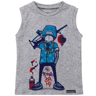 تاپ پسرانه 27 مدل Gang Little Boy کد MH776 رنگ طوسی