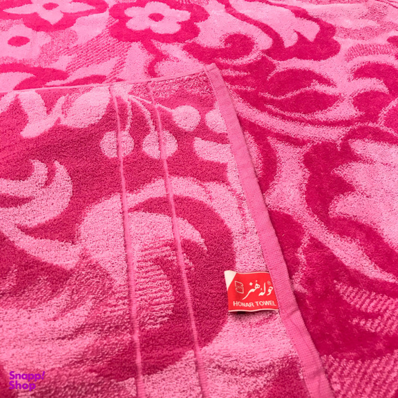 حوله حمام هنر طرح گلها سایز 110×175 سانتی‌متر