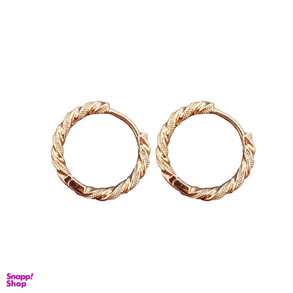 گوشواره زنانه ژوپینگ مدل حلقه ای تراش دار