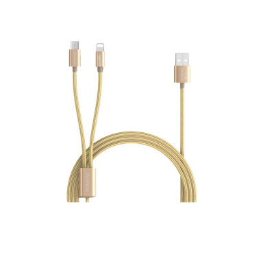 کابل شارژ USB به Type-C/Lightning روموس مدل CB21A طول 1.5 متر