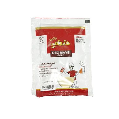 خمیر مایه و مخمر خشک فوری دز مایه طلایی وزن 80 گرم