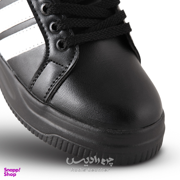 کفش روزمره زنانه چرم رادیس مدل ناروین کد 662-M.BS رنگ مشکی