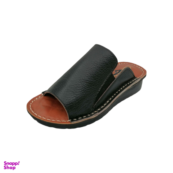 صندل طبی زنانه چرم ریباری مدل Clarks رنگ مشکی