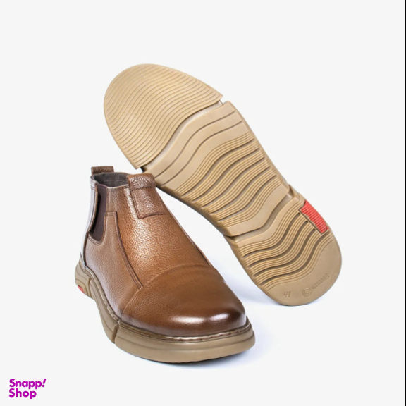 نیم بوت مردانه مدل S3 رنگ گردویی