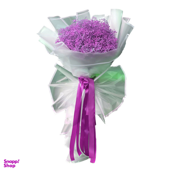 دسته گل عروس ژیپسوفیلا مدل گرد رنگ صورتی