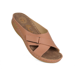 دمپایی زنانه سارینا مدل پردیس کد 87 رنگ کالباسی