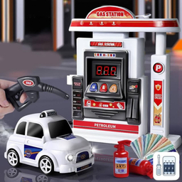 ست اسباب بازی ناب سل مدل جایگاه پمپ بنزین شارژی همراه با ماشین دودزا GAS STATION SET