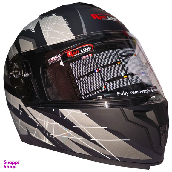 کلاه کاسکت ردلاین مدل فک متحرک عینک دار کد RE938_2