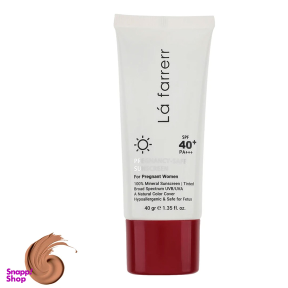 کرم ضد آفتاب رنگی لافارر SPF+40 مناسب دوران بارداری وزن 40 گرم