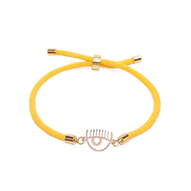 دستبند طلا 18 عیار دخترانه وی وی گلد گالری مدل چشم کد YS2211