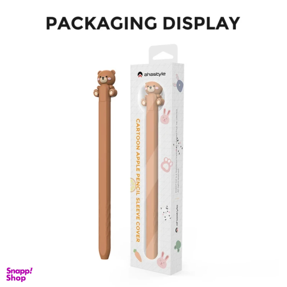 کاور قلم لمسی آهااستایل مدل PT129-2 طرح خرس مناسب اپل سری 2