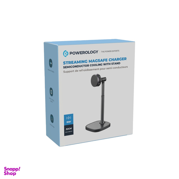 استند و شارژر مغناطیسی پاورولوژی مدل Streaming MagSafe Cooling With Stand