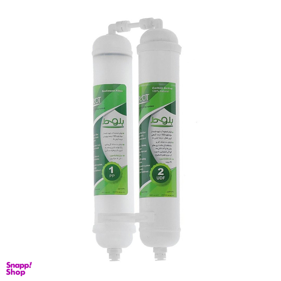 فیلتر تصفیه آب یخچال و فریزر بلوط مدل الیافی و کربن گیاهی BL 2500 G مجموعه 2 عددی