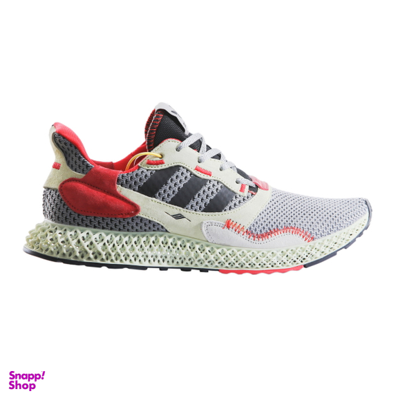 کتانی مردانه طرح آدیداس مدل ZX 4000 4D رنگ طوسی قرمز