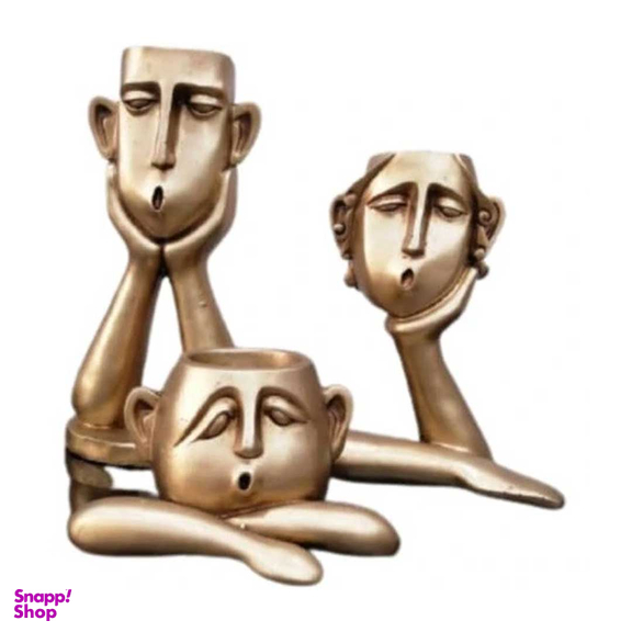 گلدان دکوری طرح فیگور مدل M22 مجموعه 3 عددی