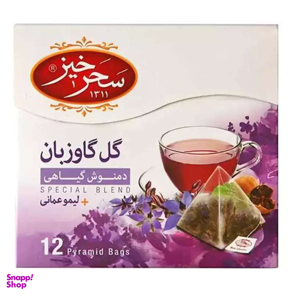 دمنوش گل گاوزبان سحرخیز بسته 12 عددی