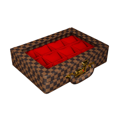 جعبه ساعت 12 خانه چرم طرح کیف سامسونتی کد TW-2481