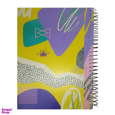 دفتر مشق 100 برگ شمس طرح رنگارنگ اکلیلی