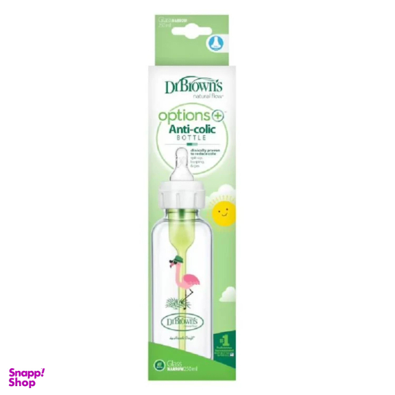 شیشه شیر دکتر براونز طرح فلامینگو گنجایش 250 میلی لیتر