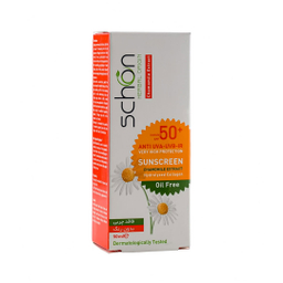 کرم ضد آفتاب شون مناسب پوست چرب با SPF50 بی رنگ حجم 50 میلی‌لیتر