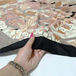 روسری زنانه آنالیا مدل ابریشم مزونی کد 9071