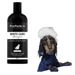شامپو سگ و گربه پروپرفک مدل white care حجم 250 میلی لیتر