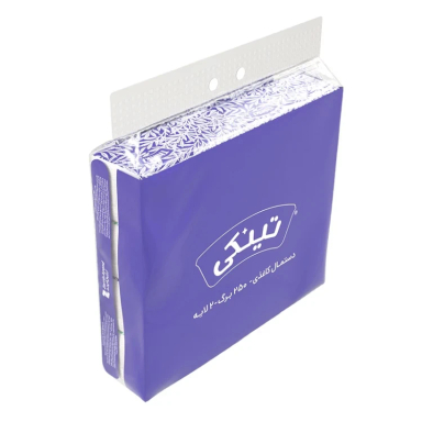 دستمال کاغذی 250 برگ 2 لایه تینکی مدل اقتصادی بسته 8 عددی