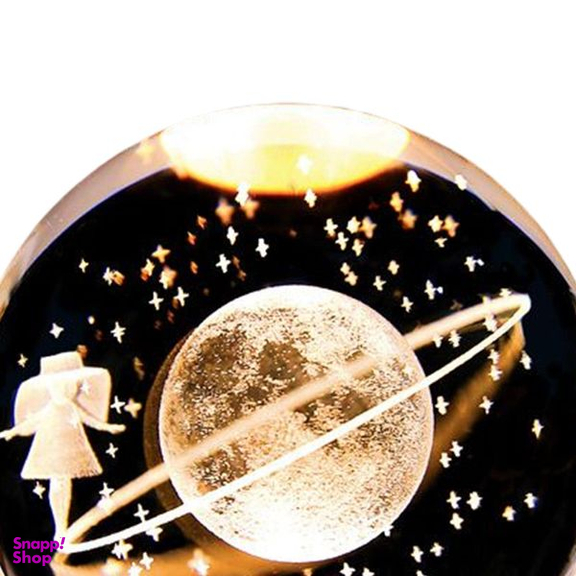 چراغ خواب طرح گوی کریستال مدل ماه و دختر کد JIMI110