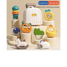 پک جغجغه چمدانی ویوا مدل بی بی راتلز 2025 بسته 10 عددی