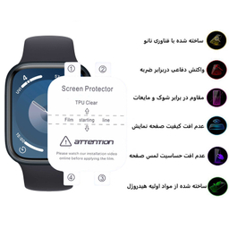 محافظ صفحه نمایش بوف مدل Hydrogel-New-2024-G مناسب برای اپل واچ 41 میلی متری سری 7 / 8 / 9