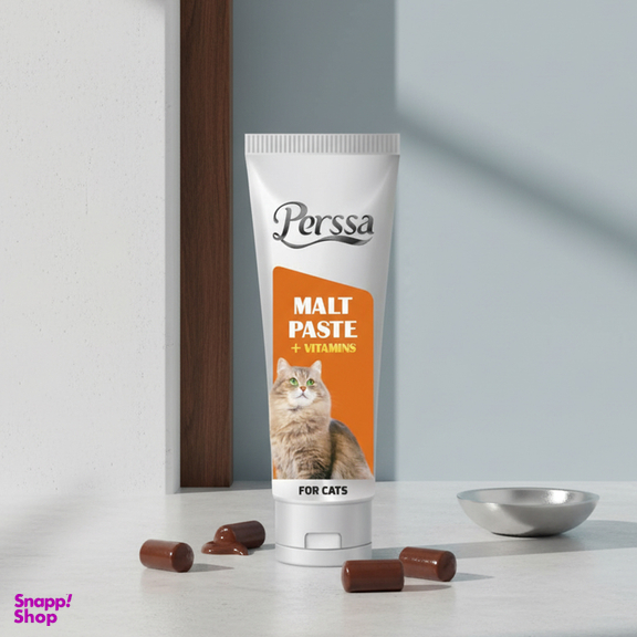 خمیر مالت گربه پرسا مدل malt+vitamin وزن 100 گرم