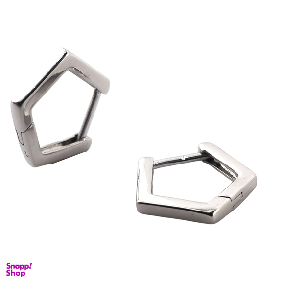 گوشواره 5 ضلعی زنانه طرح ژوپینگ کد XWE0001 رنگ نقره ای