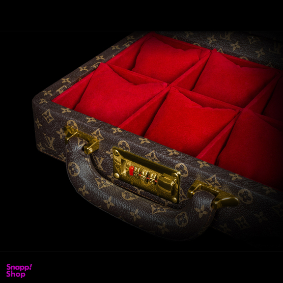 جعبه ساعت 6 خانه چرم طرح لویی ویتون کد TW-2482