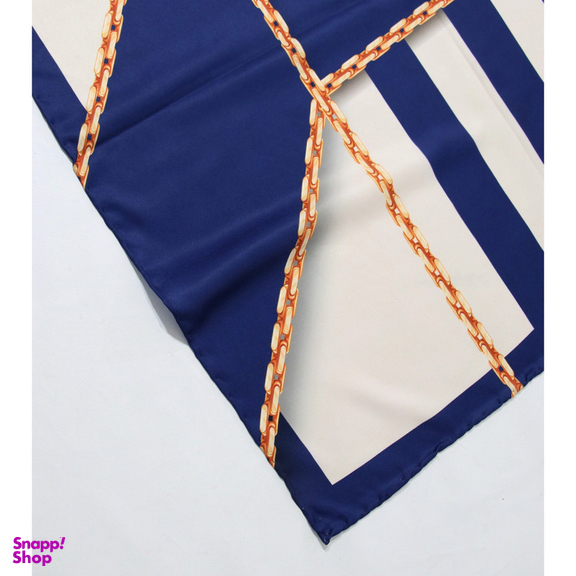 روسری زنانه آنالیا مدل ابریشم دست دوز طرح زنجیری کلاسیک کد ana-2821