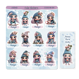 برچسب لاژید مدل اسم مهگل کد NA-BH به همراه نشانگر کتاب