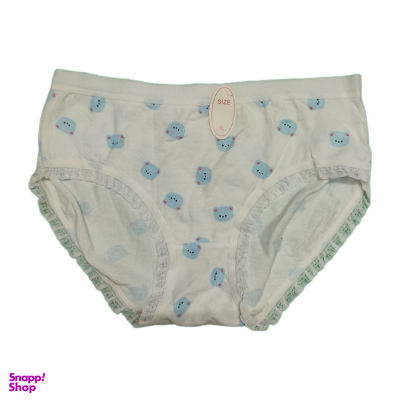شورت زنانه طرح Mini Bear رنگ سفید