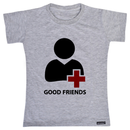 تی شرت آستین کوتاه پسرانه 27 مدل Good Friends کد MH 982