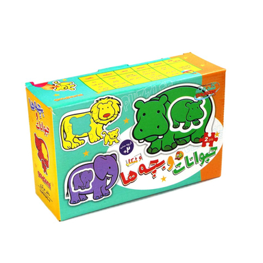 اسباب بازی گلدونه مدل پازل حيوانات و بچه ها