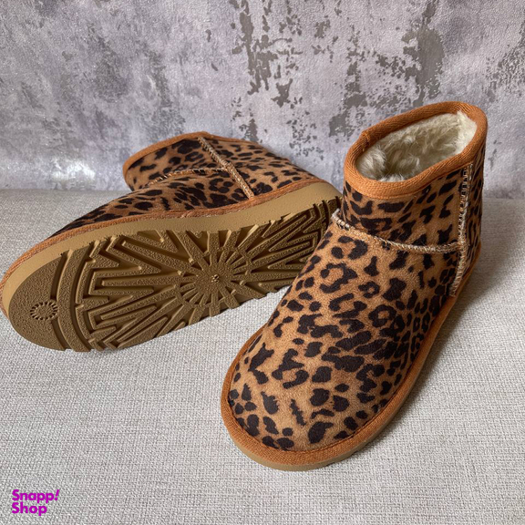 نیم بوت زنانه طرح آگ مدل پلنگی