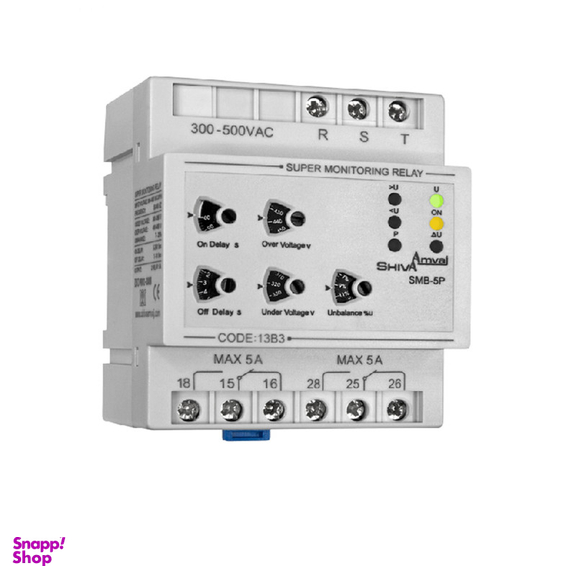 رله سوپر کنترل فاز شیوا امواج مدل SMB-5P کد 13B3 بسته 24 عددی