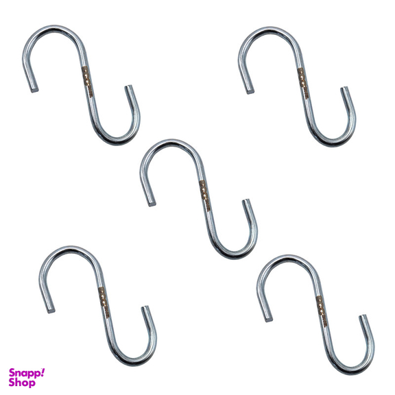 قلاب آویز مدل داگ طرح اس شکل کد YPK-ZAKHIM-7MM مجموعه 5 عددی