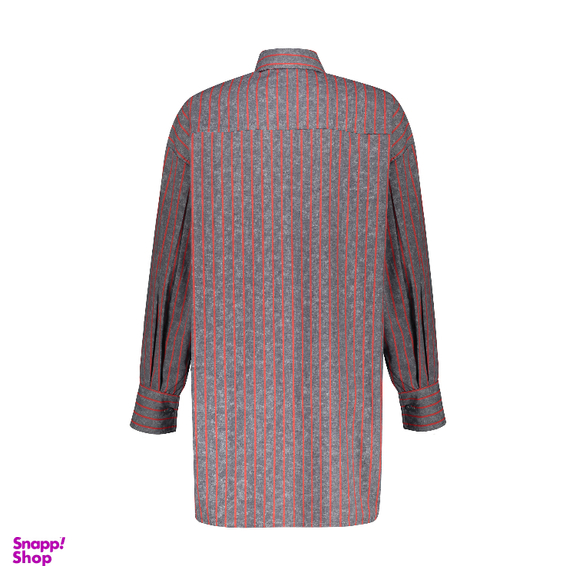 مانتو زنانه لوینت مدل سولینا کد 0117 رنگ طوسی قرمز