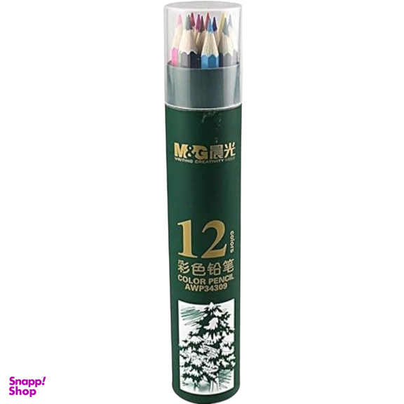 مداد رنگی 12 رنگ ام اند جی کد 12345