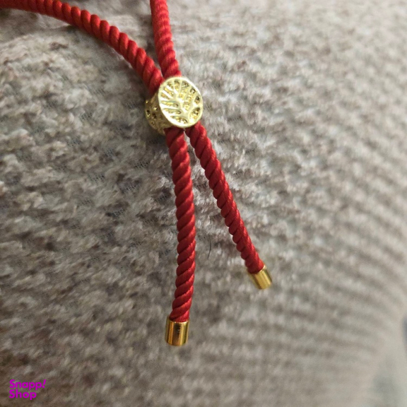 دستبند طلا عیار 750 زنانه شمیم گلد گالری طرح بینهایت و قلب مینیمال S-122 رنگ قرمز