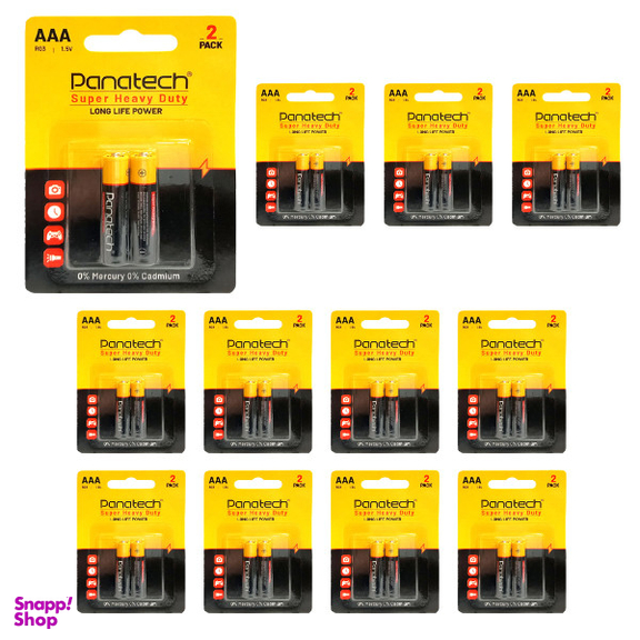 باتری نیم قلمی پاناتک مدل Super Heavy Duty R 03 بسته 24 عددی