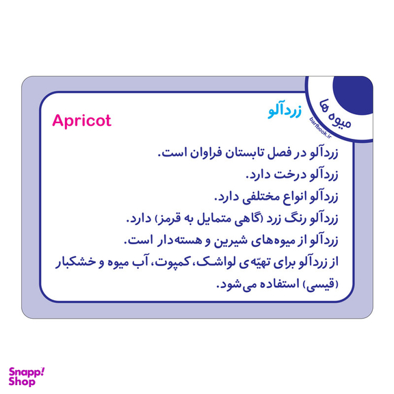 فلش کارت میوه ها انتشارات برف