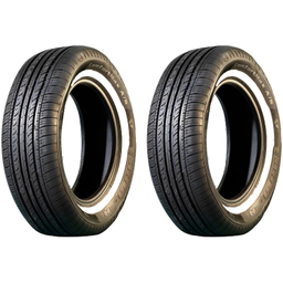 لاستیک خودرو هابیلد مدل H202 دور سفید سایز 165/65R13 دو حلقه
