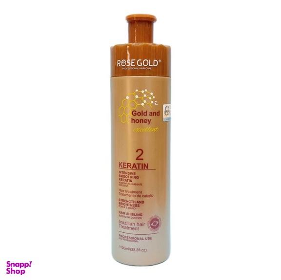 کراتین مو رزگلد مدل GOLD AND HONEY حجم 1100 میلی لیتر