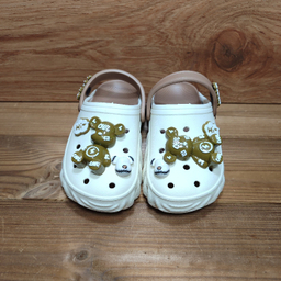 دمپایی و صندل بچگانه زیتون مدل فلای رنگ سفید و قهوه ای